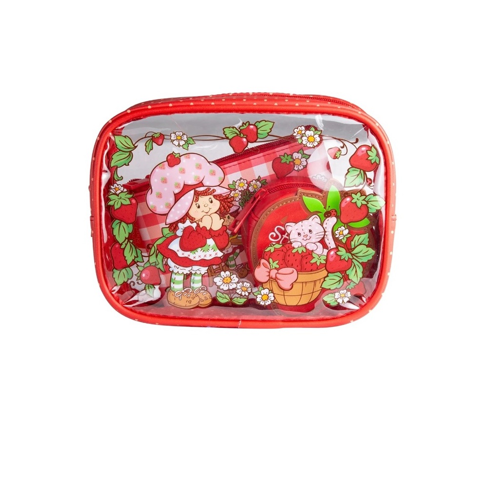 Charming Strawberry Print Lunch Bag